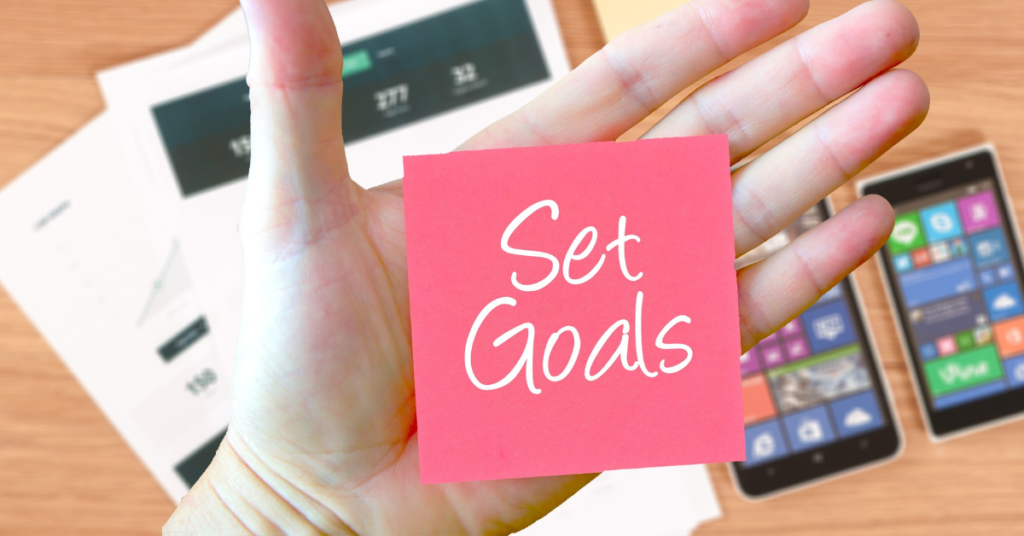 Visual framework of personal goals for homemakers—self-love, purpose, relationships, confidence, financial growth.