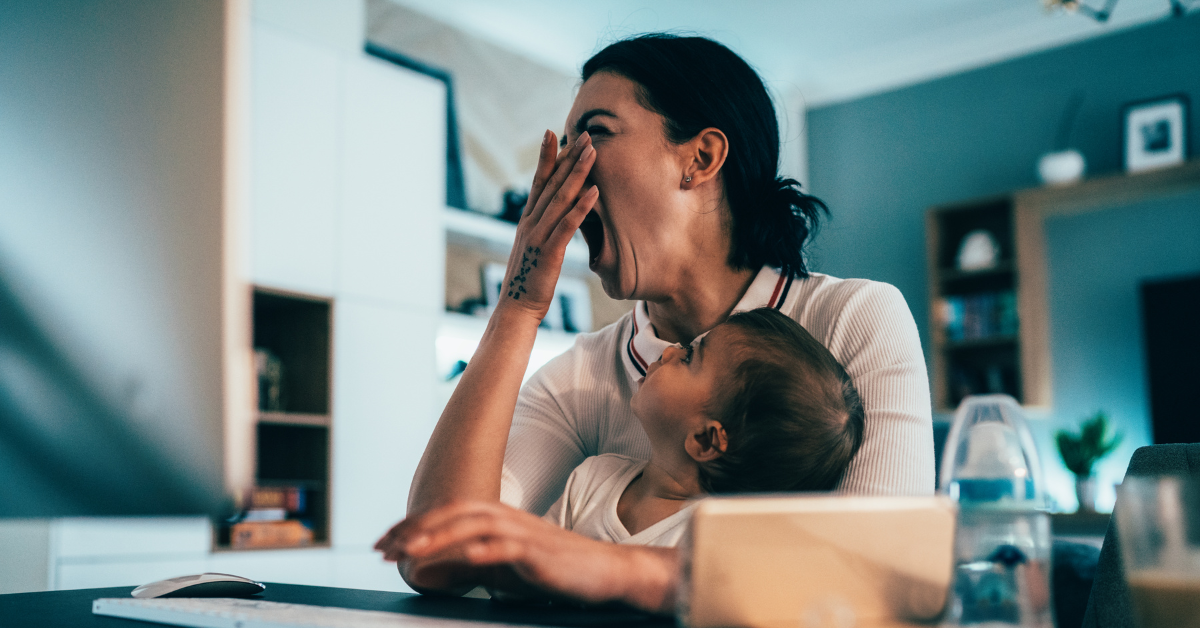 Emotionally exhausted woman reflecting on her relationship after children